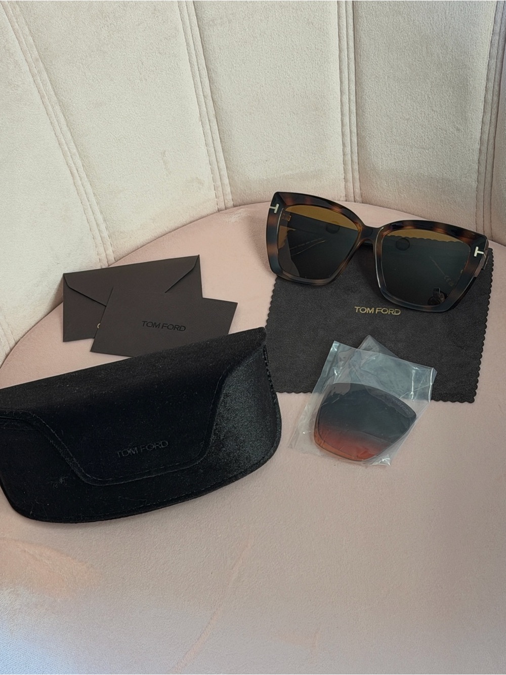 Tom Ford Sunglasses Brown Box with Gold Logo